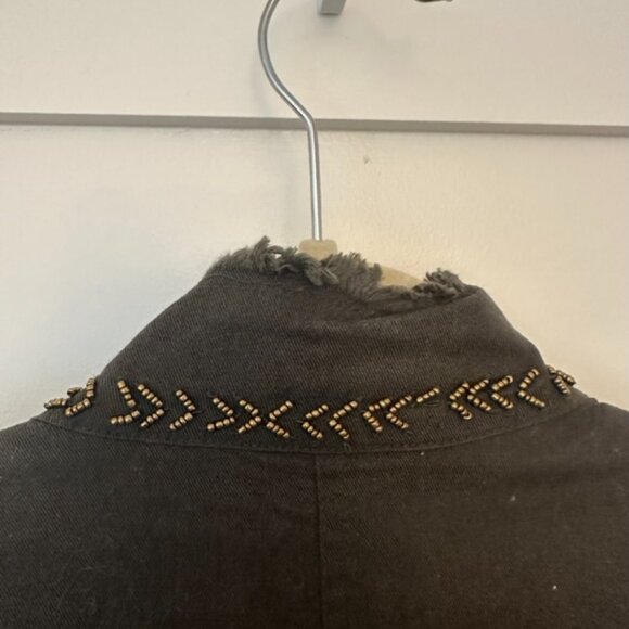 Zara Gold Beaded Military Vest, NWT, Olive Green, Size XS - Picture 13 of 13